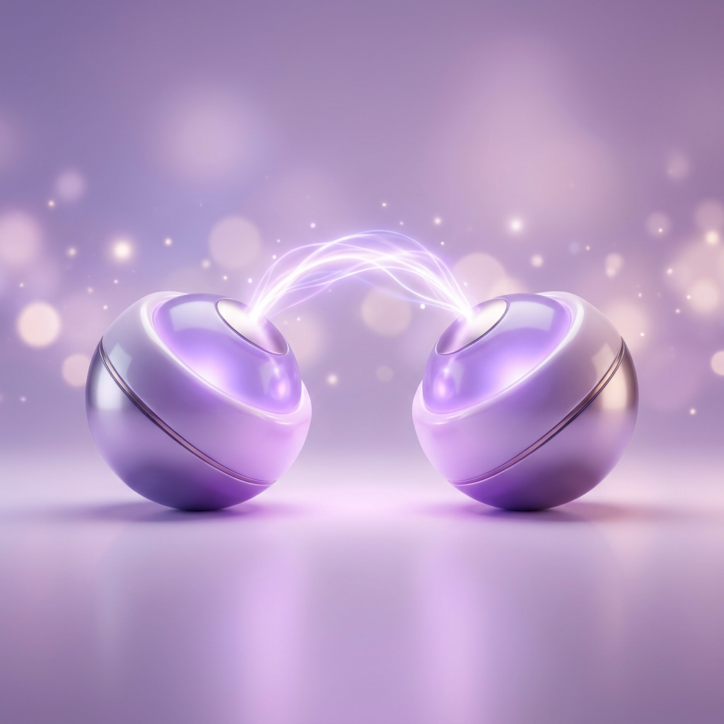 Microcurrent Toning Boost add-on hero image with soft violet glowing toning spheres