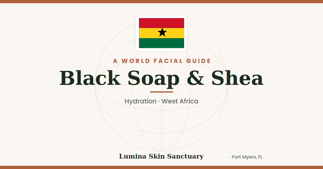Black Soap & Shea — West Africa facial tradition | Lumina Skin Sanctuary World Facial Guide
