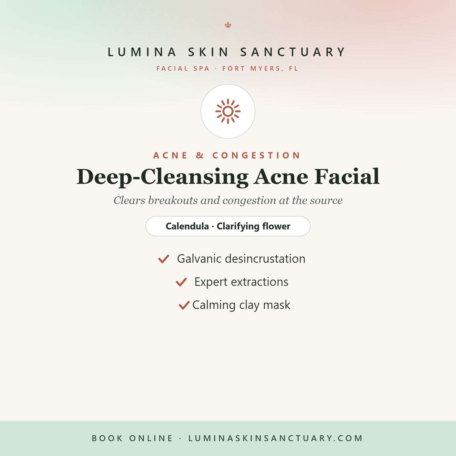 Deep-Cleansing Acne Facial · 6-Visit Series — Lumina Skin Sanctuary, Fort Myers