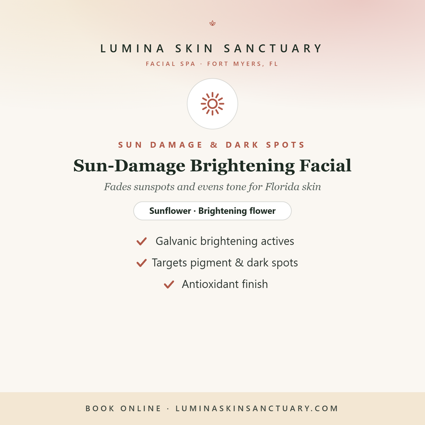 Sun-Damage Brightening Facial · 3-Visit Series — Lumina Skin Sanctuary, Fort Myers